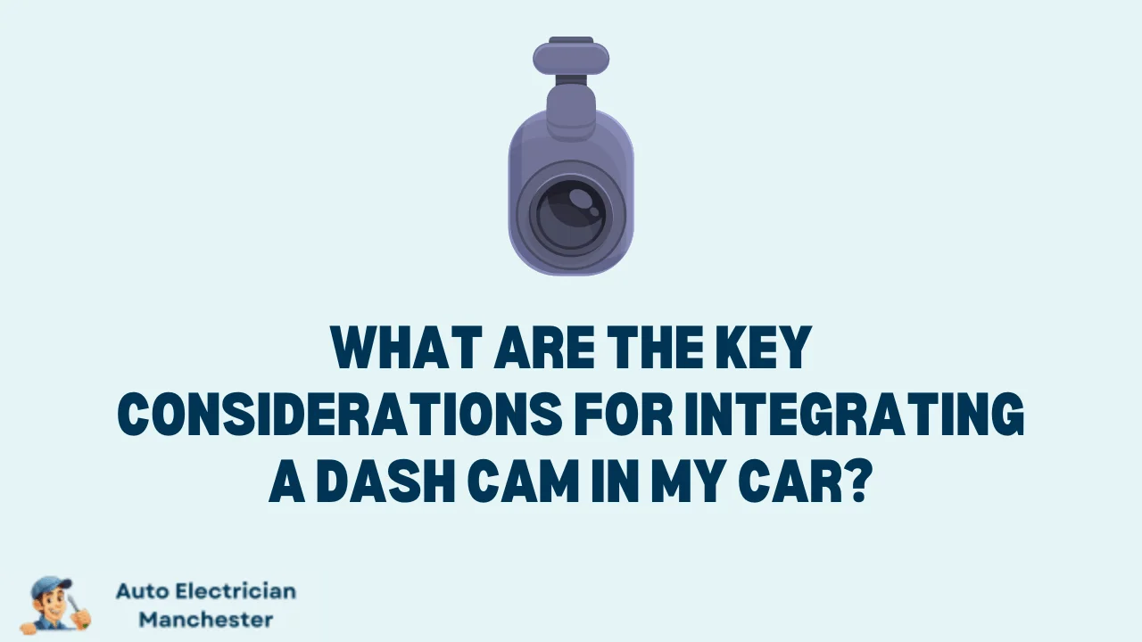 What are the Key Considerations for Integrating a Dash Cam in my Car